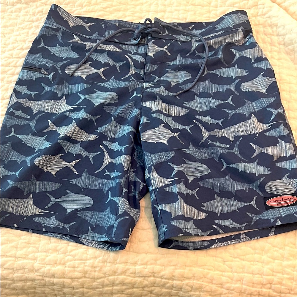 Vineyard Vines Blue Shark Board Shorts